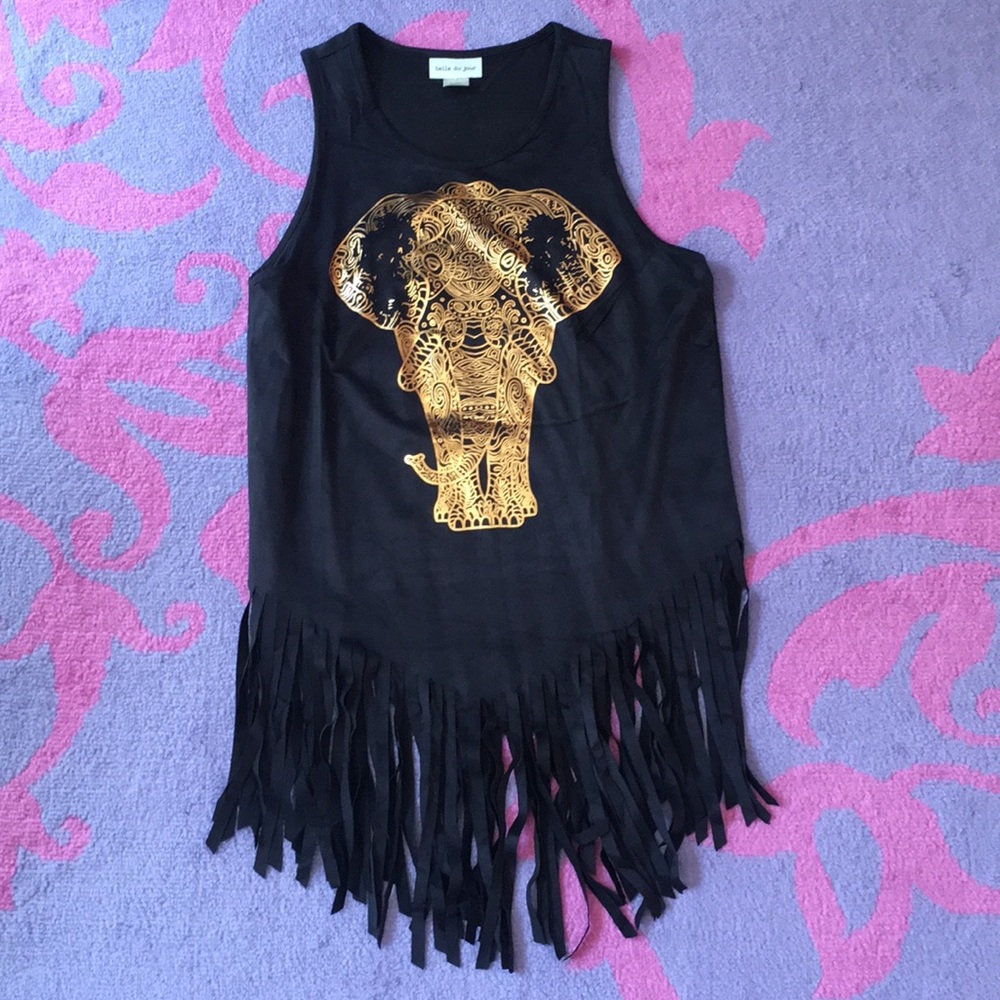 Elephant Fringe Top - Picture 2 of 5